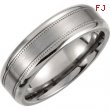 Titanium 10.00 7 mm Duo Milgrain Band