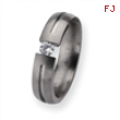 Titanium 5mm Diamond Brushed Band ring