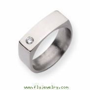 Titanium 6mm Diamond Polished Band ring