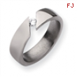 Titanium 6mm Diamond Polished Band ring