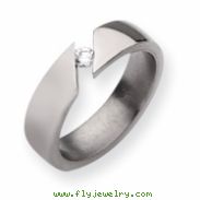Titanium 6mm Diamond Polished Band ring