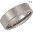 Titanium 7mm Satin And Polished Bevelled Band