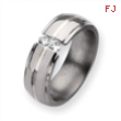 Titanium 8mm Diamond Polished Band ring