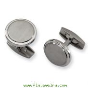 Titanium Brushed And Polished Cuff Links