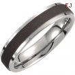 Titanium SIZE 07.00 05.00 MM OXIDIZED/POLISHED RAISED FLAT BAND