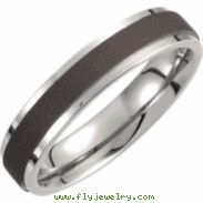 Titanium SIZE 07.00 05.00 MM OXIDIZED/POLISHED RAISED FLAT BAND