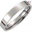 Titanium SIZE 07.50-4MM 04.00 MM POLISHED FLAT BAND