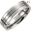 Titanium SIZE 08.00 06.00 MM SATIN/POLISHED GROOVED BAND