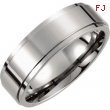 Titanium SIZE 08.00 07.00 MM POLISHED RIDGED BAND