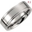 Titanium SIZE 08.00 07.00 MM POLISHED RIDGED BAND