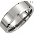 Titanium SIZE 08.50 07.00 MM SATIN/POLISHED BEVELLED BAND