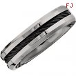 Titanium SIZE 09.00 06.00 MM POLISHED BAND WITH BLACK CABLE