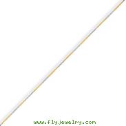 White & Yellow Rhodium over Brass 0.85mm 2 color plated Fancy Chain