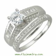 White Gold Diamond Bridal Set Ring