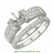 White Gold Diamond Bridal Set Ring