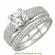 White Gold Diamond Bridal Set Ring