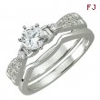 White Gold Diamond Bridal Set Ring