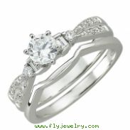 White Gold Diamond Bridal Set Ring