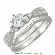 White Gold Diamond Bridal Set Ring