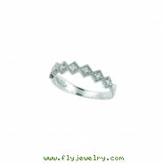 White gold diamond stack ring