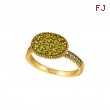 Yellow & white diamond oval shape ring