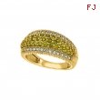 Yellow & white diamond pave ring