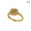 Yellow & white diamond ring