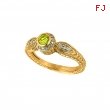 Yellow & white Diamond Ring 14K Yellow Gold