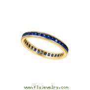 Yellow gold all around sapphire ring