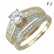 Yellow Gold Diamond Bridal Set Ring