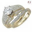 Yellow Gold Diamond Bridal Set Ring