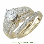 Yellow Gold Diamond Bridal Set Ring