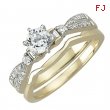 Yellow Gold Diamond Bridal Set Ring