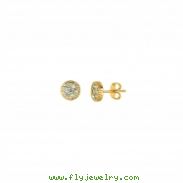 Yellow gold diamond earrings 