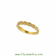 Yellow gold diamond stack ring