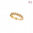 Yellow gold diamond stack ring