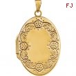 Yellow Gold Plated/Sterling Silver 28.40X19.50 mm Polished Oval Shaped Locket