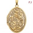 Yellow Gold Plated/Sterling Silver 28.67X19.31 mm Polished Oval Shaped Locket