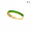 Yellow gold tsavorite ring