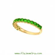 Yellow gold tsavorite ring