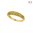 Yellow sapphire pave stack ring