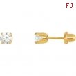 YP EARRING P SOLITAIRE CUBIC ZIRCONIA PIE